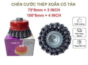 chén cước thép xoắn